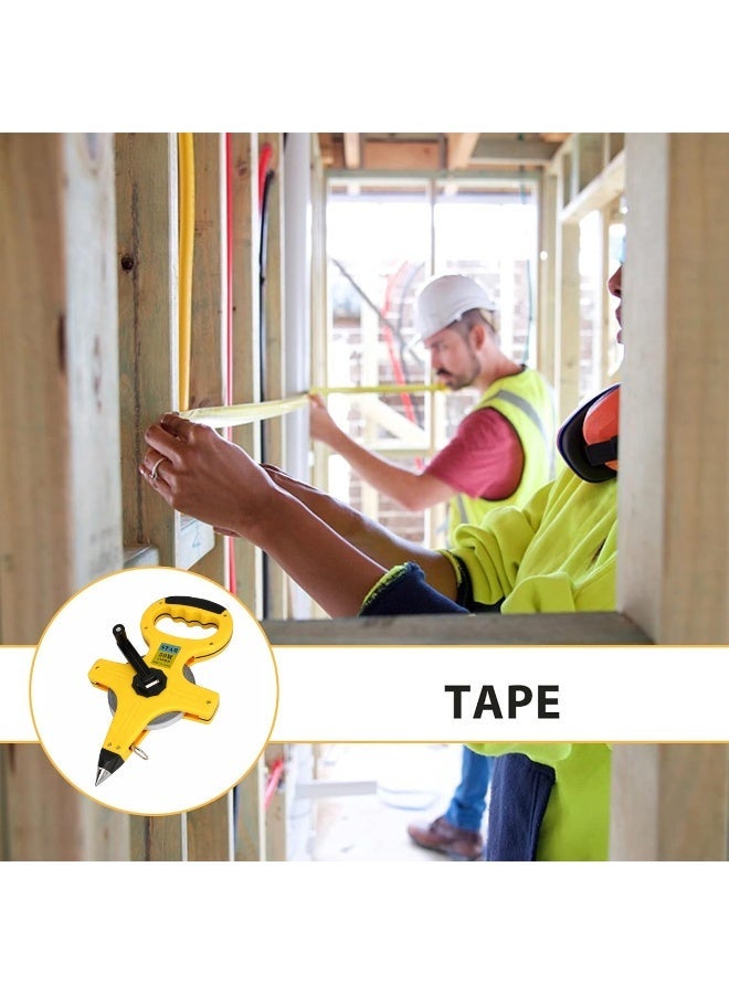 STAR 50 Meter Steel Measuring Tape with Hand Crank, Dual Scale SAE/Metric, ABS Body, Alloy Steel Blade, Survey Tape for Construction and Engineering - Image 2